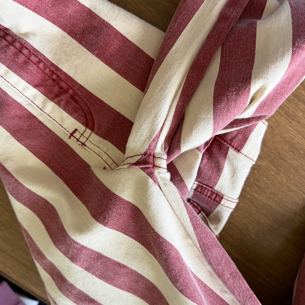 Show Me Your Mumu Berkeley Bell Flare Jeans Red Stripe High Rise 28 - Picture 9 of 12